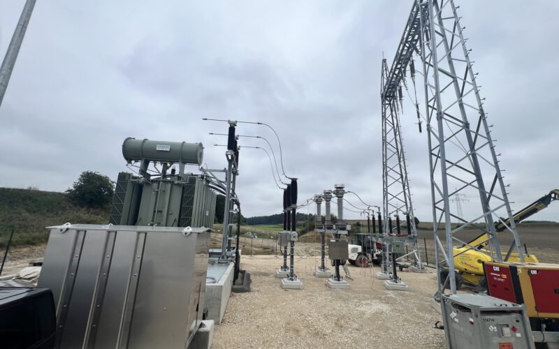 Umspannwerk Holzheim im Bau